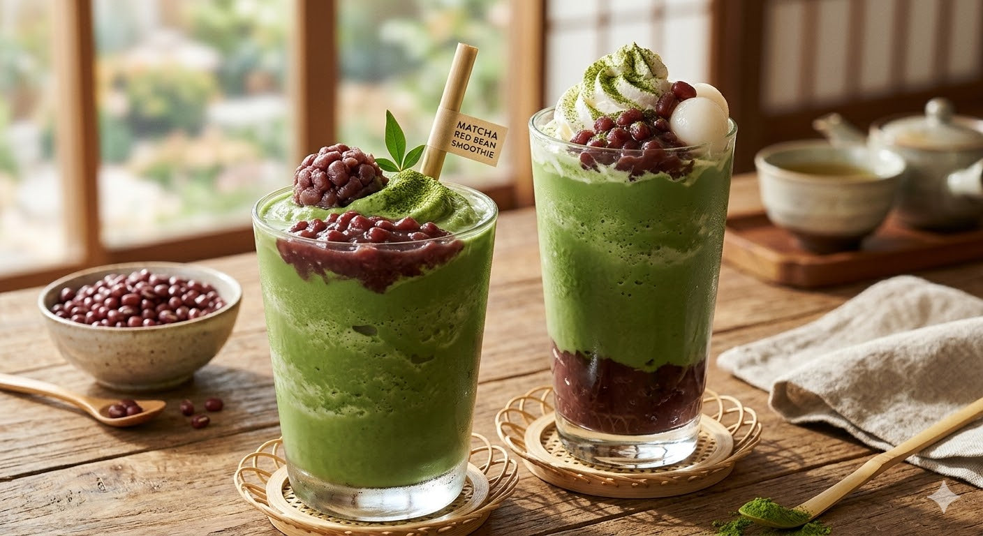 Matcha Red Bean Smoothies Recipe – Matcha.my